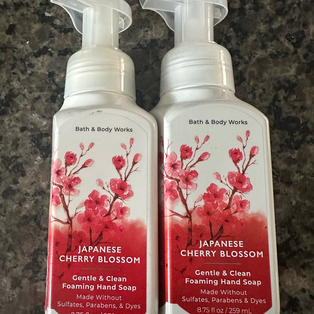 Bath & Body Works Japanese Cherry Blossom Foaming Hand Soap - set of two bottles